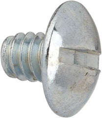 Value Collection - #10-24 UNC, 1/4" Length Under Head Slotted Drive Machine Screw - Truss Head, Grade J82 Steel, Zinc-Plated Finish, Without Washer - USA Tool & Supply