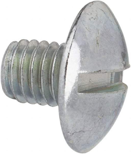Value Collection - #10-32 UNF, 1/4" Length Under Head Slotted Drive Machine Screw - Truss Head, Grade J82 Steel, Zinc-Plated Finish, Without Washer - USA Tool & Supply