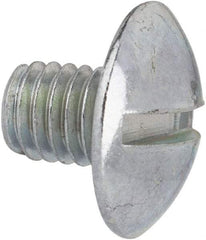 Value Collection - #10-32 UNF, 1/4" Length Under Head Slotted Drive Machine Screw - Truss Head, Grade J82 Steel, Zinc-Plated Finish, Without Washer - USA Tool & Supply
