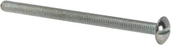 Value Collection - #10-32 UNF, 3" Length Under Head Slotted Drive Machine Screw - Truss Head, Grade J82 Steel, Zinc-Plated Finish, Without Washer - USA Tool & Supply