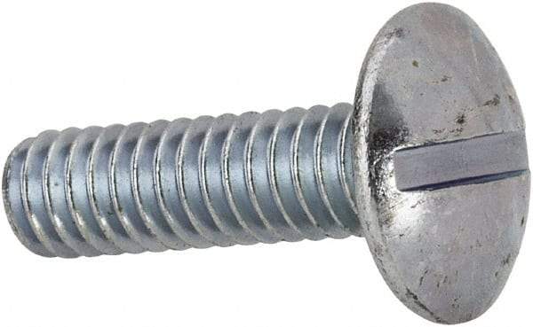 Value Collection - #12-24 UNC, 3/4" Length Under Head Slotted Drive Machine Screw - Truss Head, Grade J82 Steel, Zinc-Plated Finish, Without Washer - USA Tool & Supply