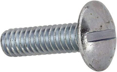 Value Collection - #12-24 UNC, 3/4" Length Under Head Slotted Drive Machine Screw - Truss Head, Grade J82 Steel, Zinc-Plated Finish, Without Washer - USA Tool & Supply