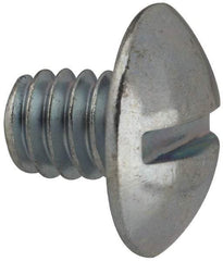 Value Collection - 1/4-20 UNC, 5/16" Length Under Head Slotted Drive Machine Screw - Truss Head, Grade J82 Steel, Zinc-Plated Finish, Without Washer - USA Tool & Supply