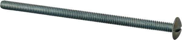 Value Collection - 1/4-20 UNC, 5" Length Under Head Slotted Drive Machine Screw - Truss Head, Grade J82 Steel, Zinc-Plated Finish, Without Washer - USA Tool & Supply