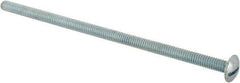 Value Collection - 1/4-20 UNC, 6" Length Under Head Slotted Drive Machine Screw - Truss Head, Grade J82 Steel, Zinc-Plated Finish, Without Washer - USA Tool & Supply