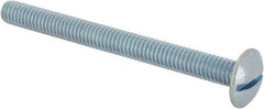 Value Collection - 5/16-18 UNC, 3-1/2" Length Under Head Slotted Drive Machine Screw - Truss Head, Grade J82 Steel, Zinc-Plated Finish, Without Washer - USA Tool & Supply