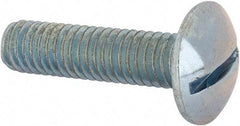 Value Collection - 3/8-16 UNC, 1-1/2" Length Under Head Slotted Drive Machine Screw - Truss Head, Grade J82 Steel, Zinc-Plated Finish, Without Washer - USA Tool & Supply