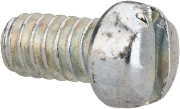Value Collection - #3-48 UNC, 3/16" Length Under Head Slotted Drive Machine Screw - Fillister Head, Grade J82 Steel, Zinc-Plated Finish, Without Washer - USA Tool & Supply