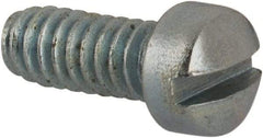 Value Collection - #3-48 UNC, 1/4" Length Under Head Slotted Drive Machine Screw - Fillister Head, Grade J82 Steel, Zinc-Plated Finish, Without Washer - USA Tool & Supply