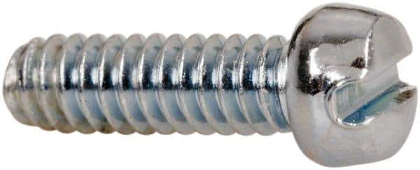 Value Collection - #3-48 UNC, 5/16" Length Under Head Slotted Drive Machine Screw - Fillister Head, Grade J82 Steel, Zinc-Plated Finish, Without Washer - USA Tool & Supply