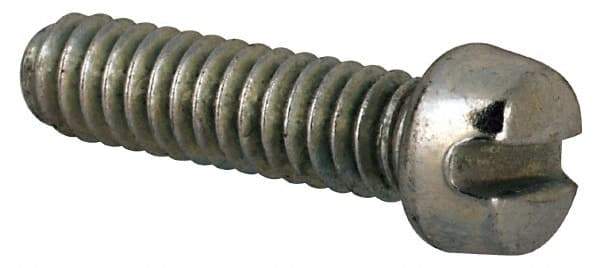 Value Collection - #3-48 UNC, 3/8" Length Under Head Slotted Drive Machine Screw - Fillister Head, Grade J82 Steel, Zinc-Plated Finish, Without Washer - USA Tool & Supply