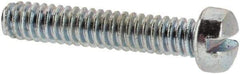 Value Collection - #3-48 UNC, 1/2" Length Under Head Slotted Drive Machine Screw - Fillister Head, Grade J82 Steel, Zinc-Plated Finish, Without Washer - USA Tool & Supply