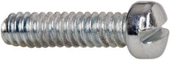 Value Collection - #4-40 UNC, 7/16" Length Under Head Slotted Drive Machine Screw - Fillister Head, Grade J82 Steel, Zinc-Plated Finish, Without Washer - USA Tool & Supply