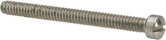Value Collection - #4-40 UNC, 1-1/4" Length Under Head Slotted Drive Machine Screw - Fillister Head, Grade J82 Steel, Zinc-Plated Finish, Without Washer - USA Tool & Supply