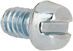 Value Collection - #5-40 UNC, 3/16" Length Under Head Slotted Drive Machine Screw - Fillister Head, Grade J82 Steel, Zinc-Plated Finish, Without Washer - USA Tool & Supply