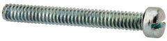 Value Collection - #5-40 UNC, 1" Length Under Head Slotted Drive Machine Screw - Fillister Head, Grade J82 Steel, Zinc-Plated Finish, Without Washer - USA Tool & Supply