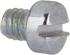 Value Collection - #8-32 UNC, 3/16" Length Under Head Slotted Drive Machine Screw - Fillister Head, Grade J82 Steel, Zinc-Plated Finish, Without Washer - USA Tool & Supply