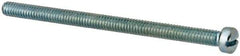 Value Collection - #8-32 UNC, 2-1/2" Length Under Head Slotted Drive Machine Screw - Fillister Head, Grade J82 Steel, Zinc-Plated Finish, Without Washer - USA Tool & Supply