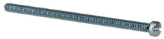 Value Collection - #8-32 UNC, 3" Length Under Head Slotted Drive Machine Screw - Fillister Head, Grade J82 Steel, Zinc-Plated Finish, Without Washer - USA Tool & Supply