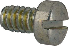 Value Collection - #10-24 UNC, 5/16" Length Under Head Slotted Drive Machine Screw - Fillister Head, Grade J82 Steel, Zinc-Plated Finish, Without Washer - USA Tool & Supply