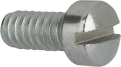 Value Collection - #10-24 UNC, 7/16" Length Under Head Slotted Drive Machine Screw - Fillister Head, Grade J82 Steel, Zinc-Plated Finish, Without Washer - USA Tool & Supply