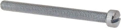 Value Collection - #10-32 UNF, 2-1/4" Length Under Head Slotted Drive Machine Screw - Fillister Head, Grade J82 Steel, Zinc-Plated Finish, Without Washer - USA Tool & Supply