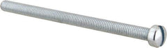 Value Collection - #10-32 UNF, 3" Length Under Head Slotted Drive Machine Screw - Fillister Head, Grade J82 Steel, Zinc-Plated Finish, Without Washer - USA Tool & Supply