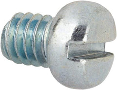 Value Collection - #12-24 UNC, 1/4" Length Under Head Slotted Drive Machine Screw - Fillister Head, Grade J82 Steel, Zinc-Plated Finish, Without Washer - USA Tool & Supply