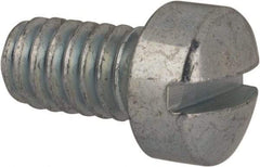 Value Collection - #12-24 UNC, 3/8" Length Under Head Slotted Drive Machine Screw - Fillister Head, Grade J82 Steel, Zinc-Plated Finish, Without Washer - USA Tool & Supply
