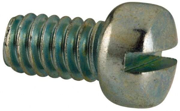 Value Collection - 1/4-20 UNC, 7/16" Length Under Head Slotted Drive Machine Screw - Fillister Head, Grade J82 Steel, Zinc-Plated Finish, Without Washer - USA Tool & Supply