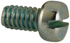 Value Collection - 1/4-20 UNC, 7/16" Length Under Head Slotted Drive Machine Screw - Fillister Head, Grade J82 Steel, Zinc-Plated Finish, Without Washer - USA Tool & Supply