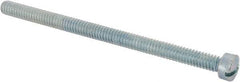 Value Collection - 1/4-20 UNC, 4" Length Under Head Slotted Drive Machine Screw - Fillister Head, Grade J82 Steel, Zinc-Plated Finish, Without Washer - USA Tool & Supply