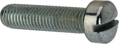 Value Collection - 1/4-28 UNF, 1" Length Under Head Slotted Drive Machine Screw - Fillister Head, Grade J82 Steel, Zinc-Plated Finish, Without Washer - USA Tool & Supply