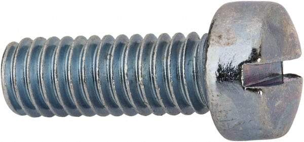 Value Collection - 5/16-18 UNC, 7/8" Length Under Head Slotted Drive Machine Screw - Fillister Head, Grade J82 Steel, Zinc-Plated Finish, Without Washer - USA Tool & Supply