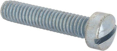 Value Collection - 5/16-18 UNC, 1-1/2" Length Under Head Slotted Drive Machine Screw - Fillister Head, Grade J82 Steel, Zinc-Plated Finish, Without Washer - USA Tool & Supply