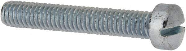 Value Collection - 5/16-18 UNC, 2" Length Under Head Slotted Drive Machine Screw - Fillister Head, Grade J82 Steel, Zinc-Plated Finish, Without Washer - USA Tool & Supply