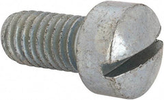 Value Collection - 3/8-16 UNC, 3/4" Length Under Head Slotted Drive Machine Screw - Fillister Head, Grade J82 Steel, Zinc-Plated Finish, Without Washer - USA Tool & Supply