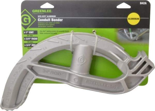 Greenlee - Hand Bender Head - 3/4" Rigid Capacity, Bends EMT, Rigid, IMC - USA Tool & Supply