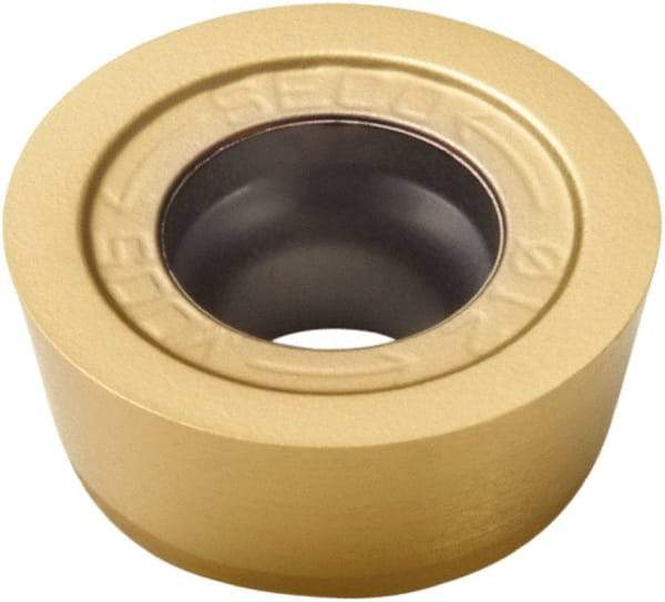 Seco - RPKW2006M0 MD10 Grade F30M Carbide Milling Insert - TiAlN/TiN Finish, 1/4" Thick, 0.787" Inscribed Circle - USA Tool & Supply