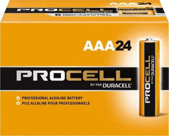 Duracell - Size AAA, Alkaline, Standard Battery - 1.5 Volts - USA Tool & Supply