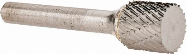 OSG - 1/2" Cut Diam, 1/4" Shank Diam, Cylinder Head Burr - Carbide, Flat End, 1/2" LOC, 2" OAL - USA Tool & Supply