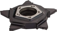 Iscar - PENTA24N100 J IC908 Grade, 1mm Cutting Width, Carbide Cutoff Insert - Neutral Lead Angle, 0.04mm Cnr Rad, TiAlN Coated, Other End - USA Tool & Supply