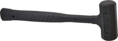 Paramount - 14 oz Head 1-1/8" Face Diam Rubber Dead Blow Hammer - 10-1/4" OAL, Rubber-Covered Steel Handle - USA Tool & Supply