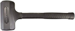 Paramount - 52 oz Head 2-1/8" Face Diam Rubber Dead Blow Hammer - 14-5/8" OAL, Rubber-Covered Steel Handle - USA Tool & Supply