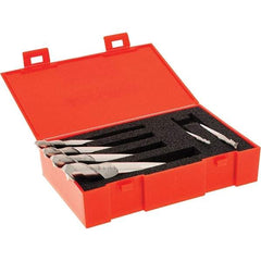 SGS - 1/8 to 1/2", 2 Flute Square End Mill Set - Uncoated, Solid Carbide, Single End, 1/8, 3/16, 1/4, 5/16, 3/8, 1/2" Shank Diam, Centercutting - USA Tool & Supply