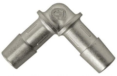 Made in USA - 0.495" Tube ID, Metal Barbed Tube Elbow - Stainless Steel - USA Tool & Supply