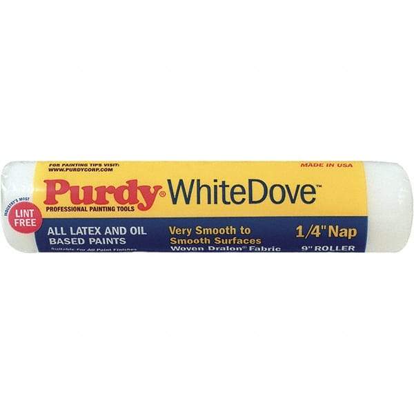 Purdy - 1/4" Nap, 9" Wide Paint General Purpose Roller Cover - Smooth Texture, Dralon - USA Tool & Supply