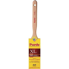 Purdy - 2" Flat Synthetic Sash Brush - 2-11/16" Bristle Length, 6" Wood Handle - USA Tool & Supply