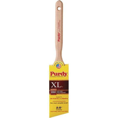 Purdy - 2" Angled Synthetic Sash Brush - 2-11/16" Bristle Length, 6" Wood Fluted Handle - USA Tool & Supply