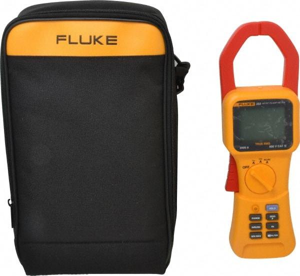 Fluke - 353, CAT IV, CAT III, Digital True RMS Clamp Meter with 2.2835" Clamp On Jaws - 1400 AC Amps, 2000 DC Amps, Measures Current, Frequency - USA Tool & Supply